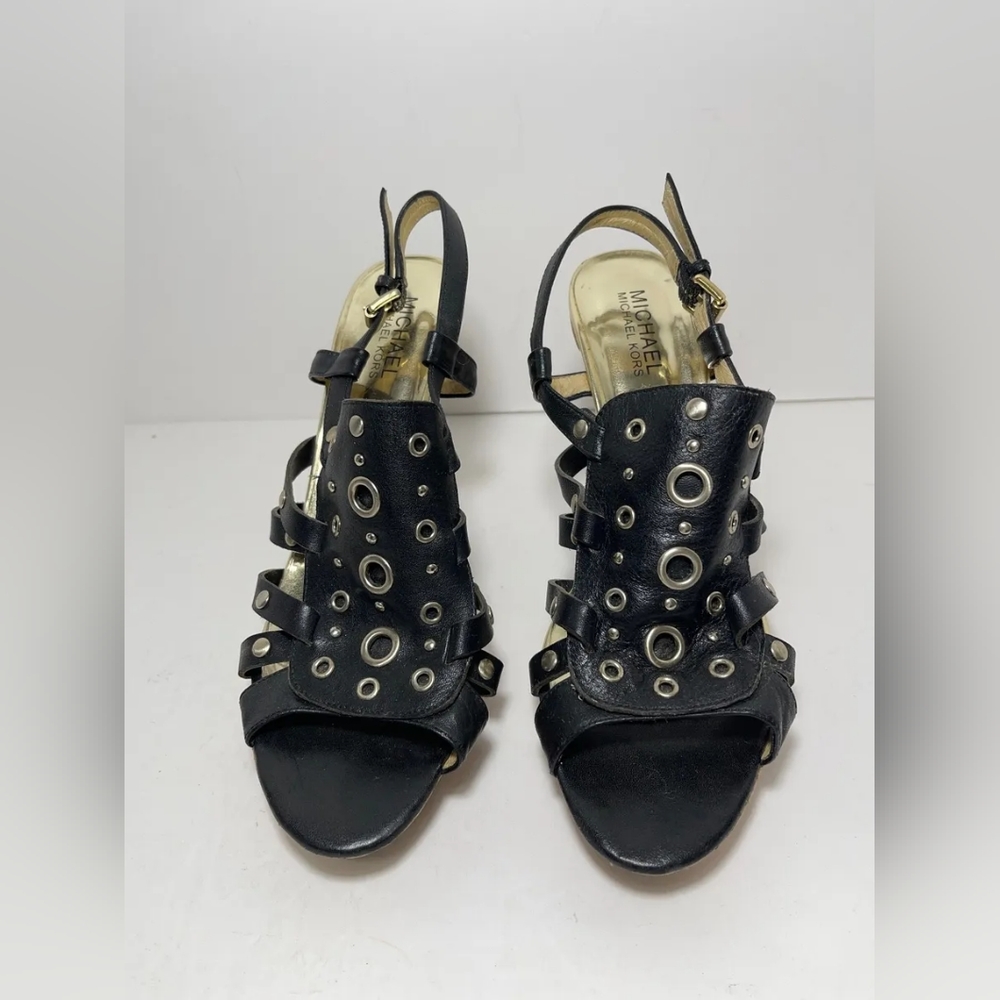 Vintage Michael Kors leather high heel sandals.